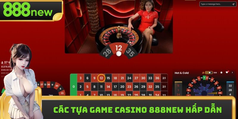 Các tựa game casino tại 888new hấp dẫn