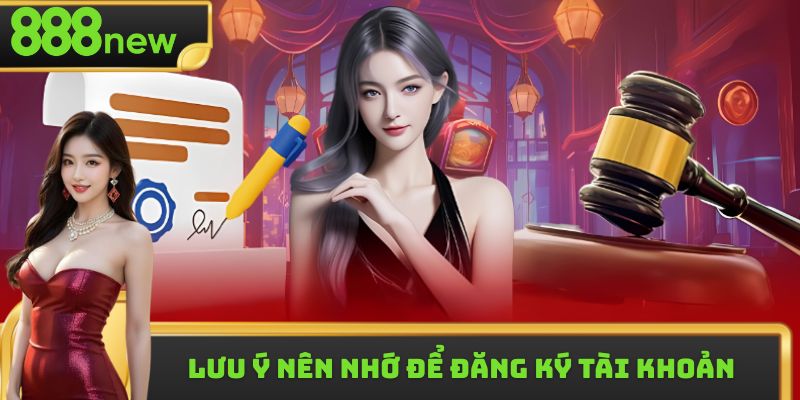 Lưu ý nên nhớ để đăng ký tài khoản thuận lợi